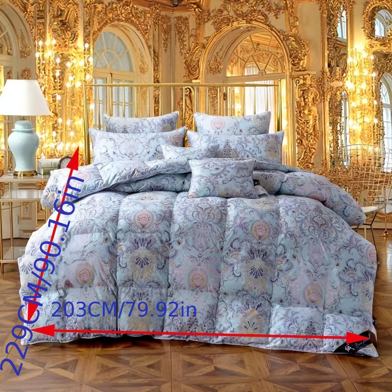 1pc Comforters, Floral Pattern Warm Bedding For Spring And Autumn, Comforter For Bedroom, Guest Room, Dorm