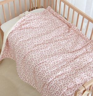 Pink Leopard Baby Comforter