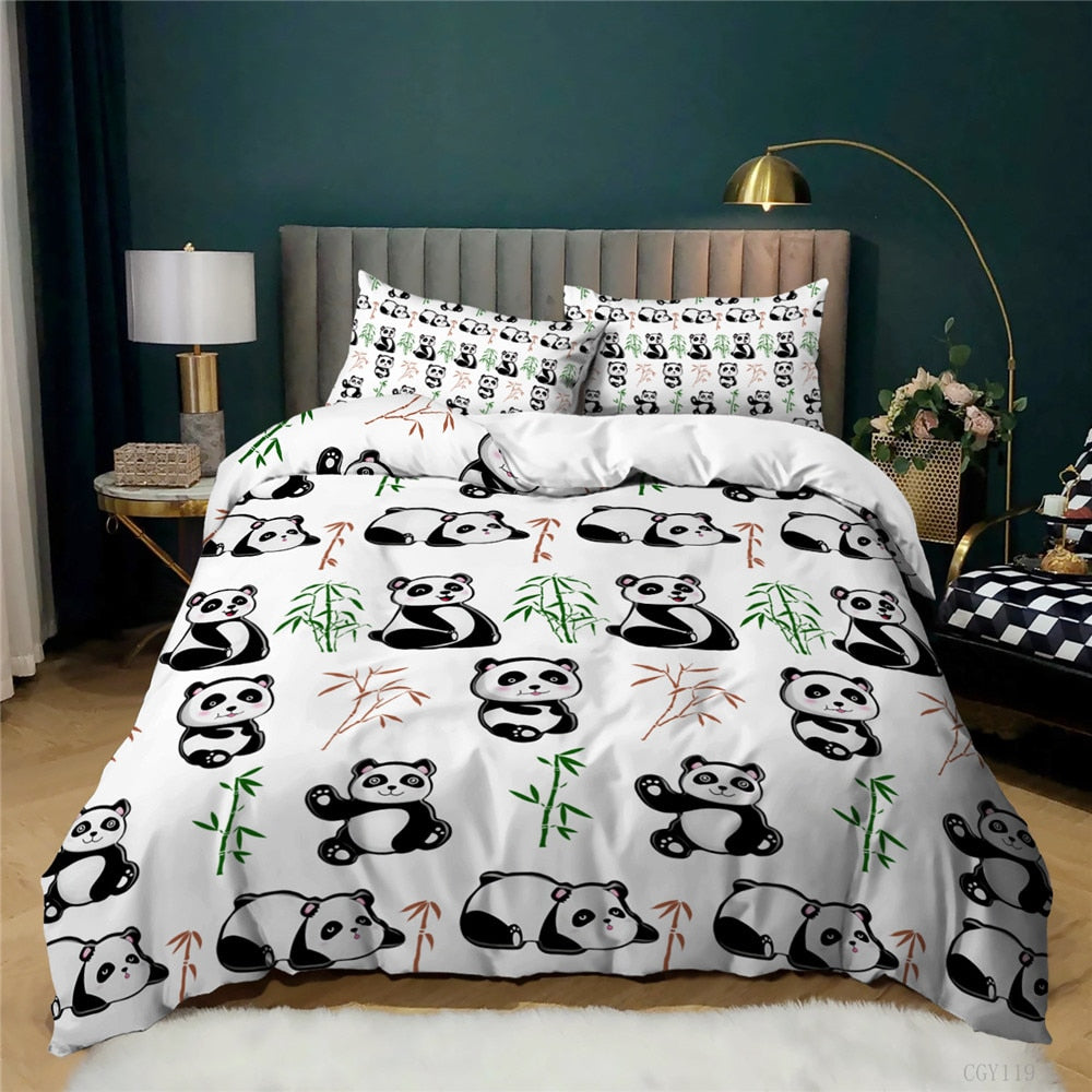 Panda-themed Bedspread