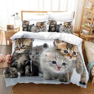 Cat patterned bedding
