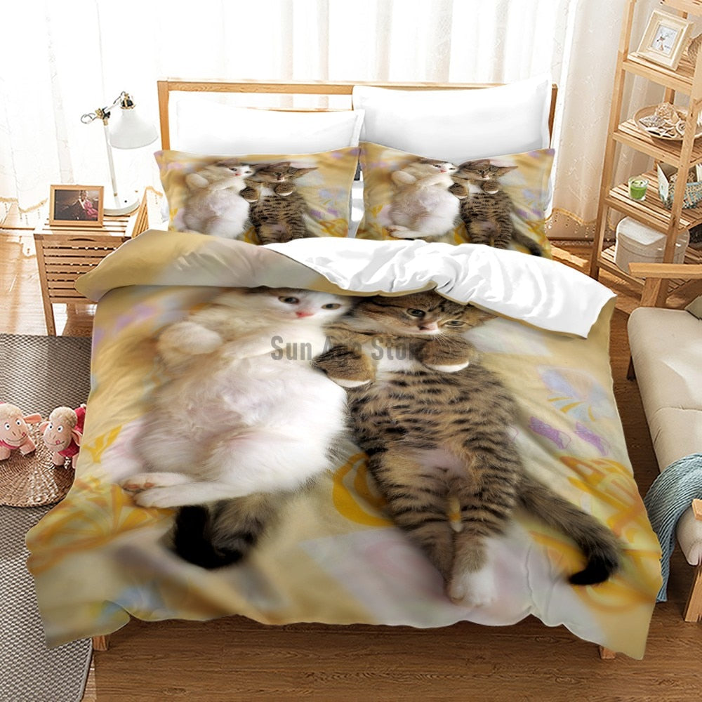Cute cat-themed duvet