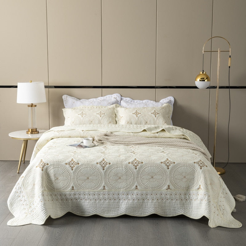 Luxurious Gold Quilted Bedding